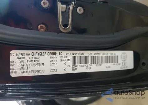 2013 Ram 1500 St из США, поврежденный, VIN 1C6RR7FT1DS587429